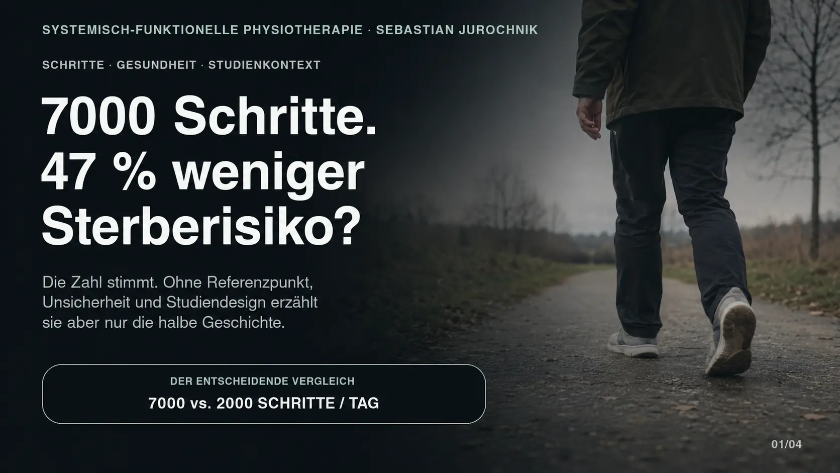 7000 Schritte und 47 Prozent weniger Sterberisiko im wissenschaftlichen Faktencheck