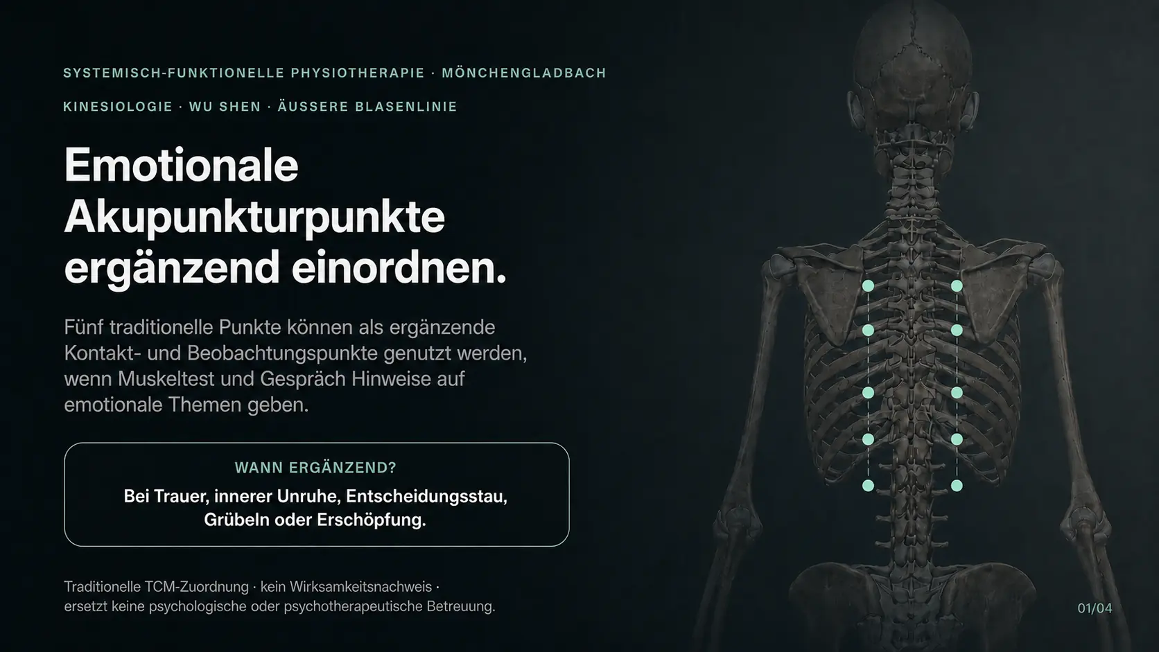 Emotionale Akupunkturpunkte in der kinesiologischen Praxis – ergänzend und ohne Wirkversprechen