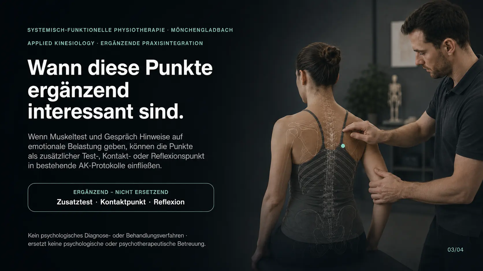 Ergänzende Praxisintegration der fünf Shen-Punkte in Applied Kinesiology