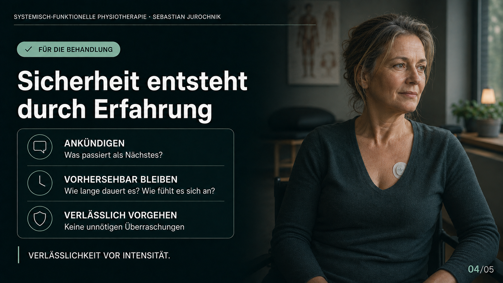 Vorhersehbarkeit und verlässliche Kommunikation schaffen Sicherheit in der Physiotherapie