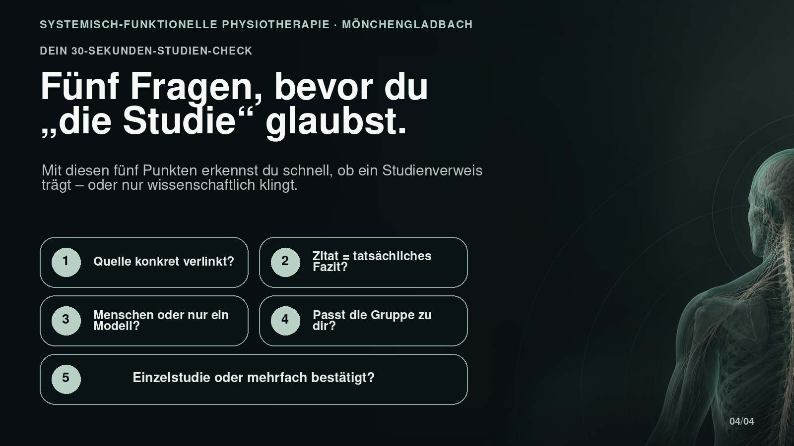 Fünf Fragen zur kritischen Prüfung von Studienzitaten