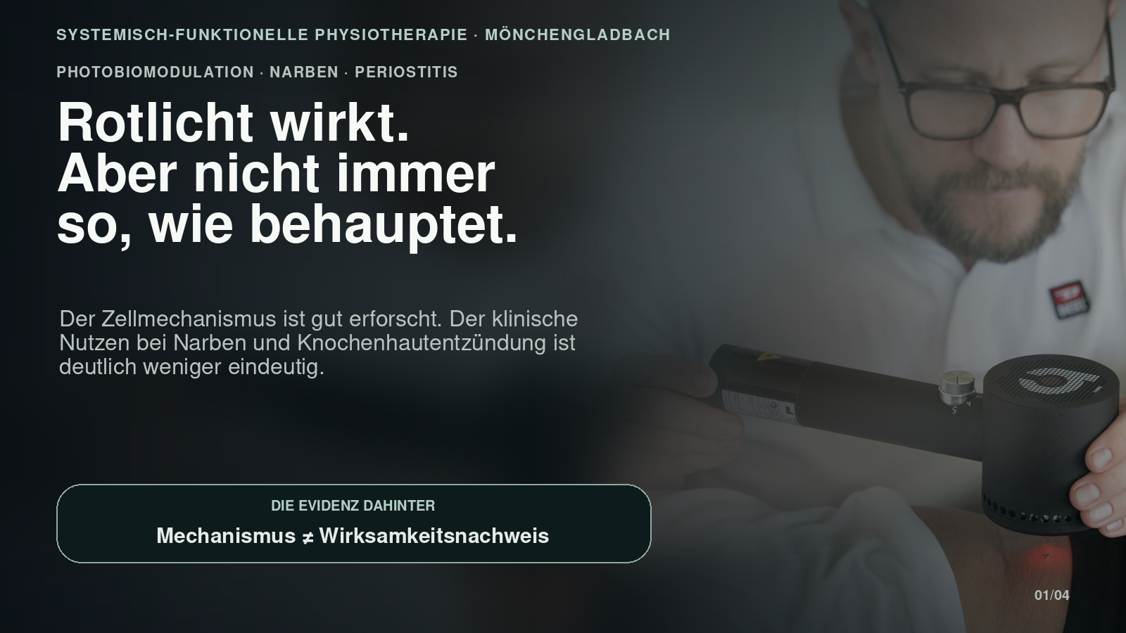 Rotlichttherapie bei Narben und Knochenhautentzündung – was die Studien wirklich zeigen