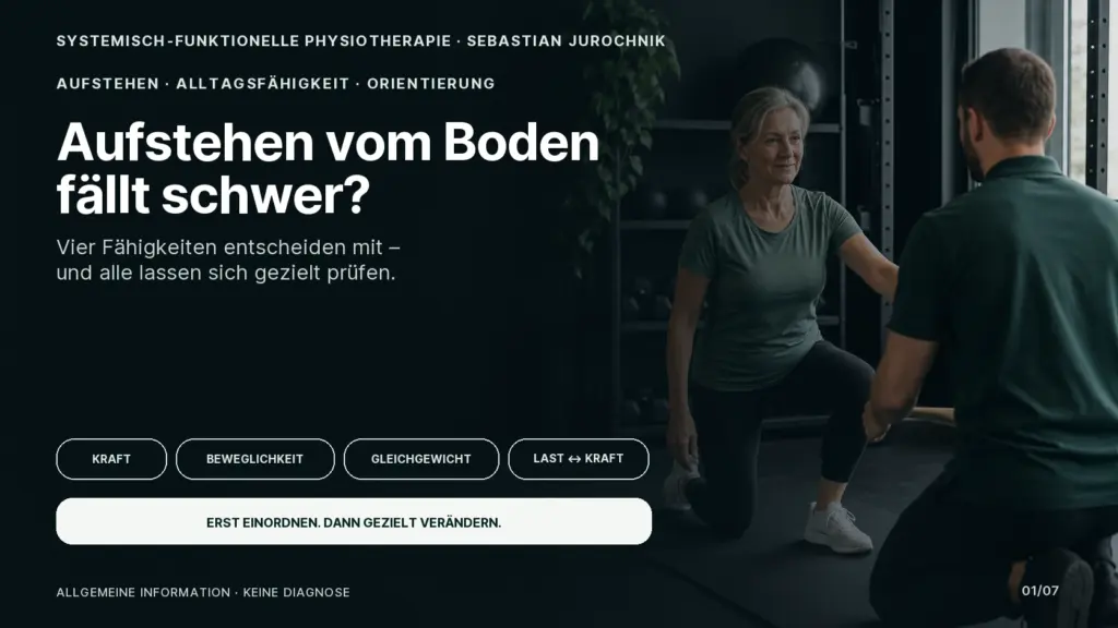 Aufstehen vom Boden fällt schwer? Was dahintersteckt und was Du dagegen tun kannst