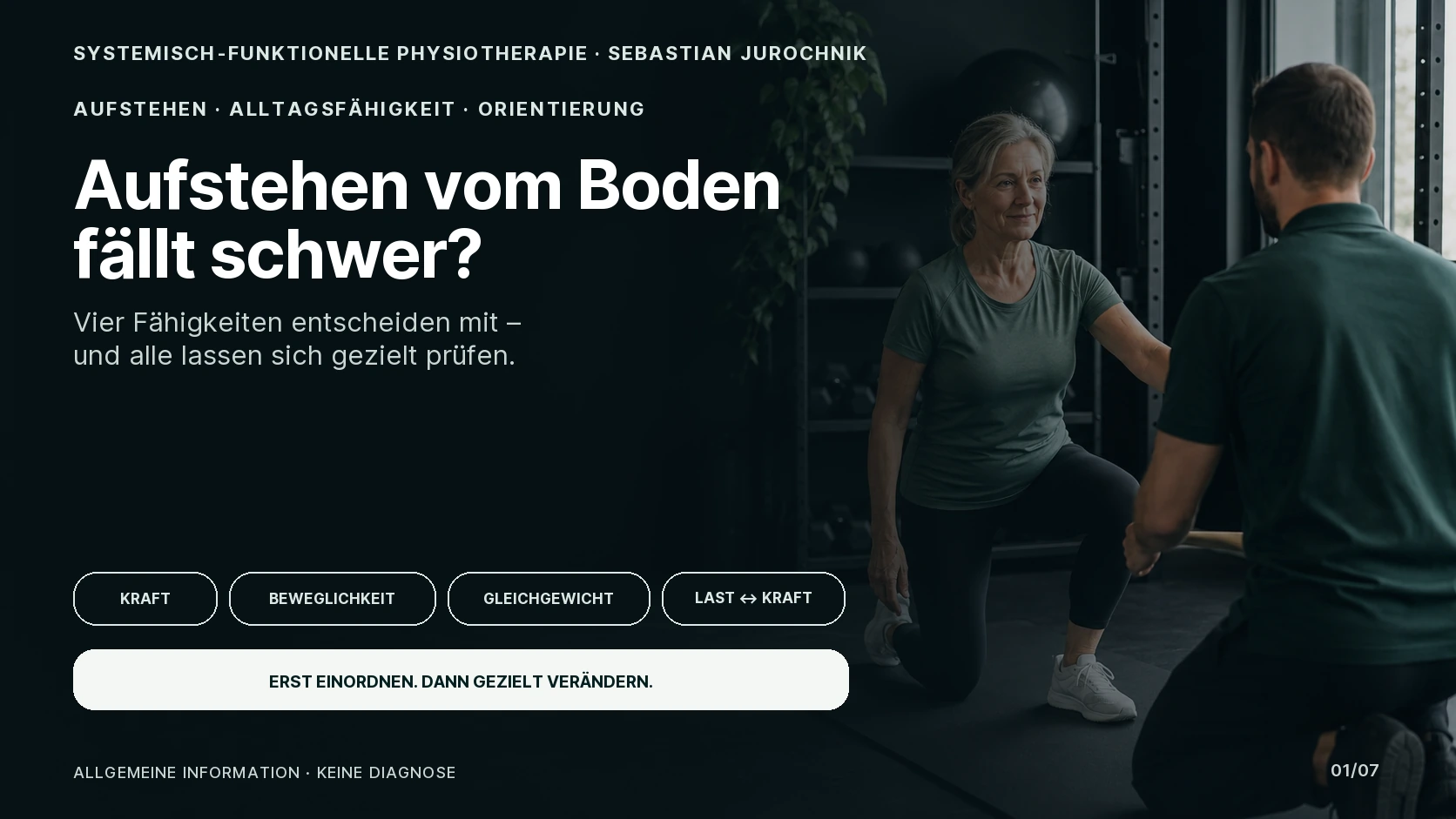 Aufstehen vom Boden fällt schwer? Was dahintersteckt – und was Sie dagegen tun können